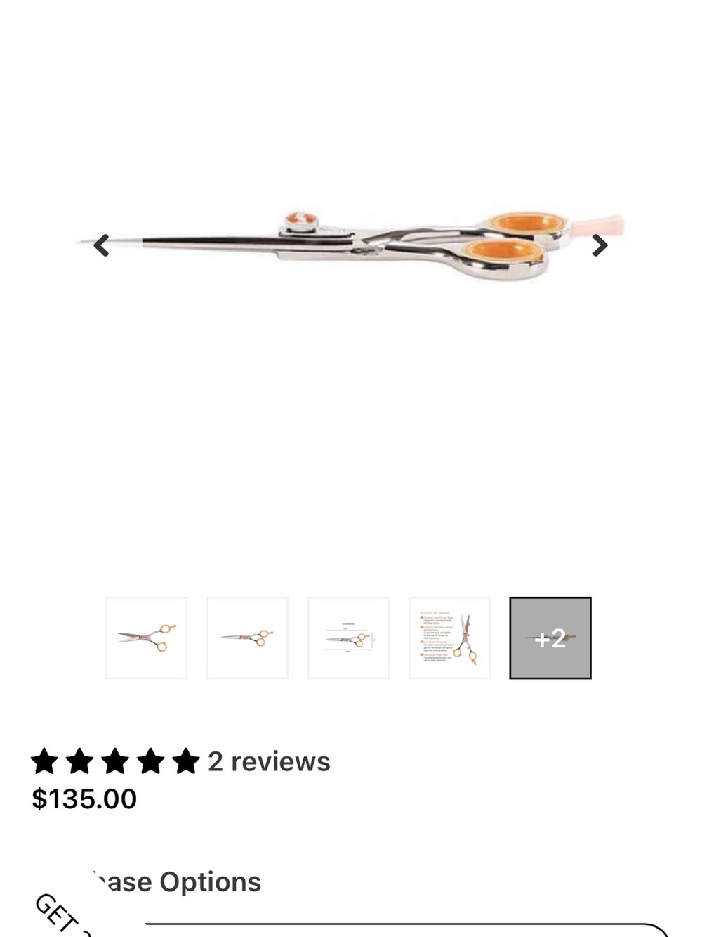 NWT Roc-it Dog 5.75" Shears - Silver with Gold Accents right handed. - Picture 4 of 6